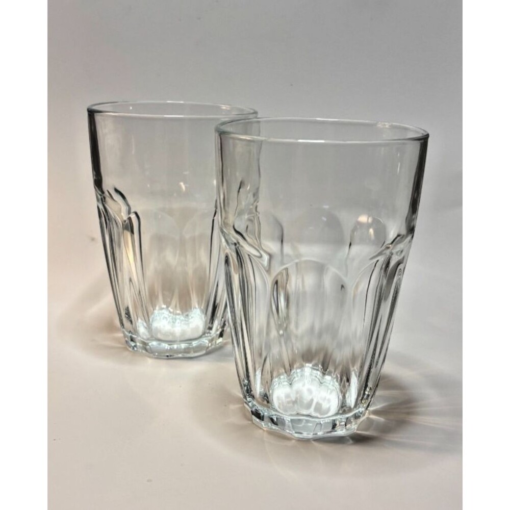Bormioli Rocco Rock Bar Glasses (2) 16.25oz Clear Beverage Tumbler Made in Italy